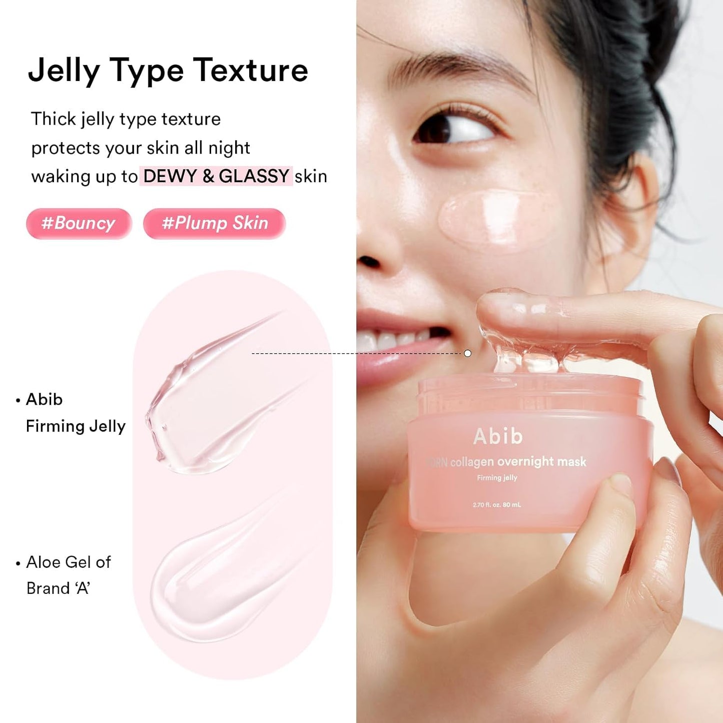 PDRN Collagen Overnight Face Mask Firming Jelly 2.7 Fl Oz | Korean Sleeping Mask for Rejuvenation | Elasticity Boost & Plumping