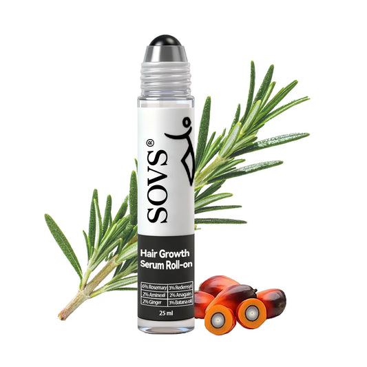 Rosemary Hair Growth Serum Roll on 25 Ml – 3% Rosemary, 3% Redensy, 2% Anagain , Scalp Serum, Boosts Oxygen Flow, Reduces Hair Fall