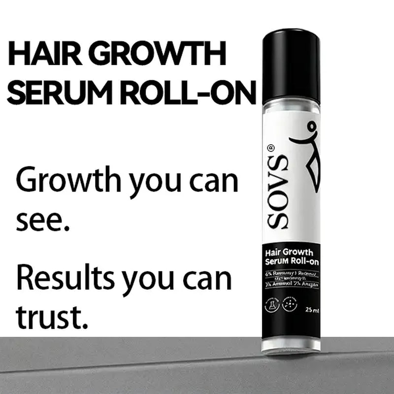 Rosemary Hair Growth Serum Roll on 25 Ml – 3% Rosemary, 3% Redensy, 2% Anagain , Scalp Serum, Boosts Oxygen Flow, Reduces Hair Fall