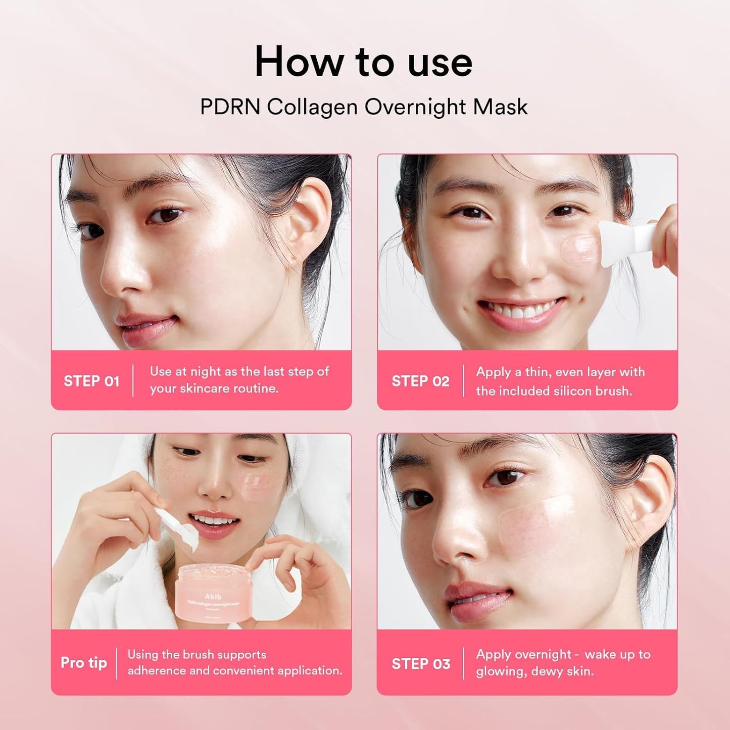 PDRN Collagen Overnight Face Mask Firming Jelly 2.7 Fl Oz | Korean Sleeping Mask for Rejuvenation | Elasticity Boost & Plumping