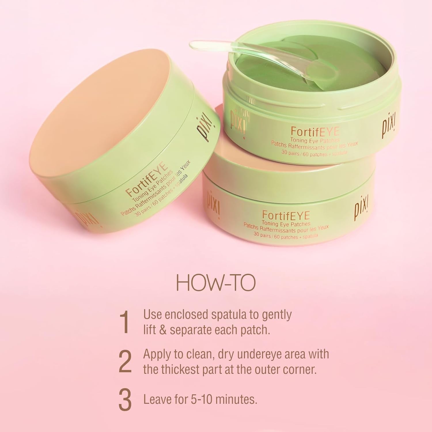 Pixi Fortifeye Firming Hydrogel Under-Eye Patches, Collagen to Energize & Tone E